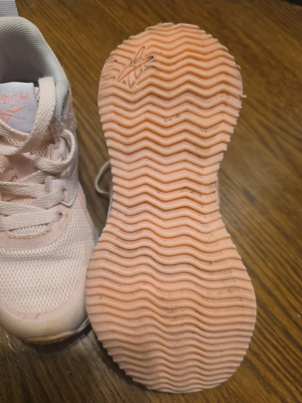 Girls' Reebok Light Pink Breathable Sneakers with Cushioned Soles